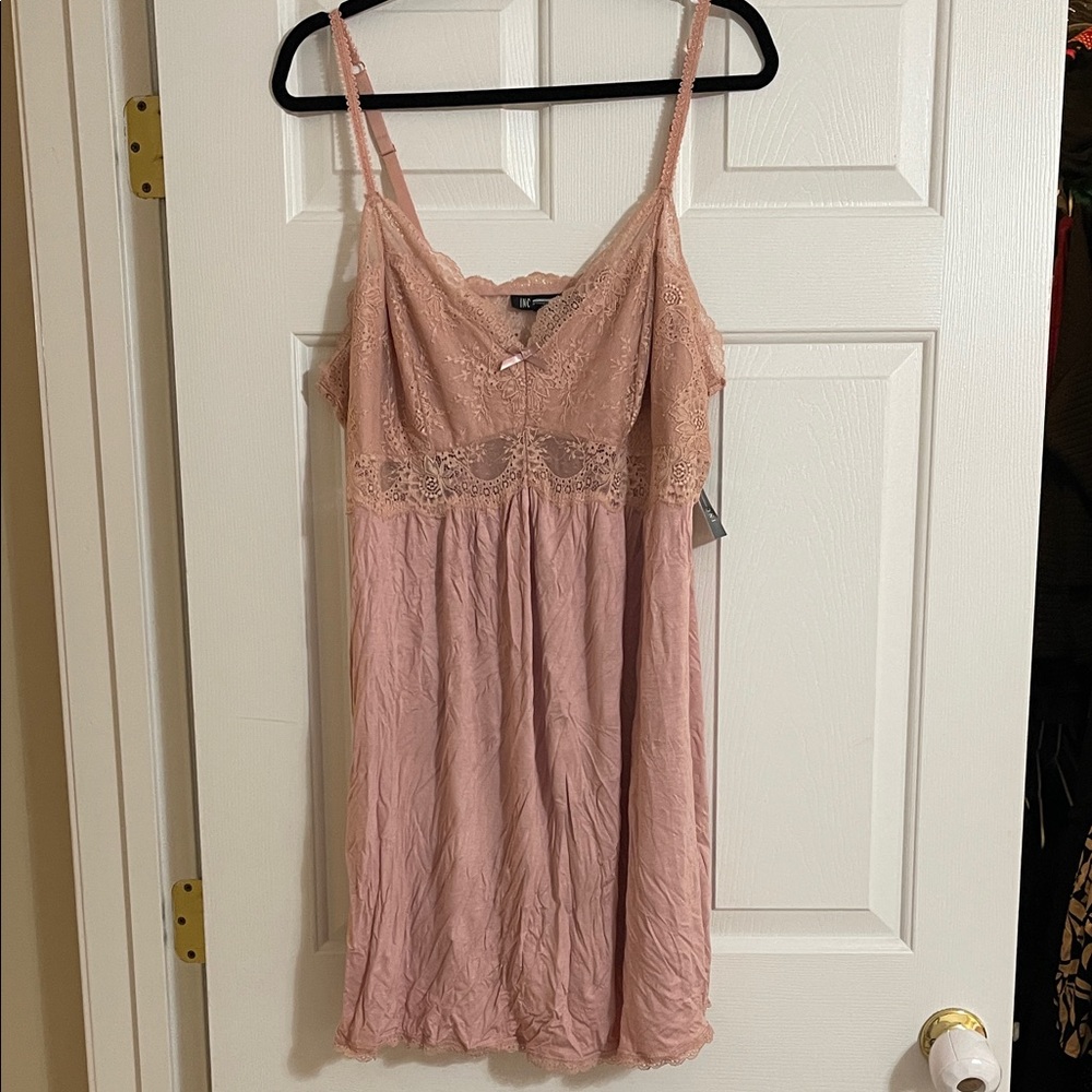 INC International Concepts Blush Lace Chemise